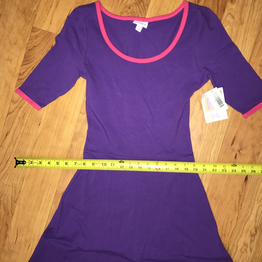 Lularoe Ana Purple & Pink Maxi Dress Small - Picture 4 of 7